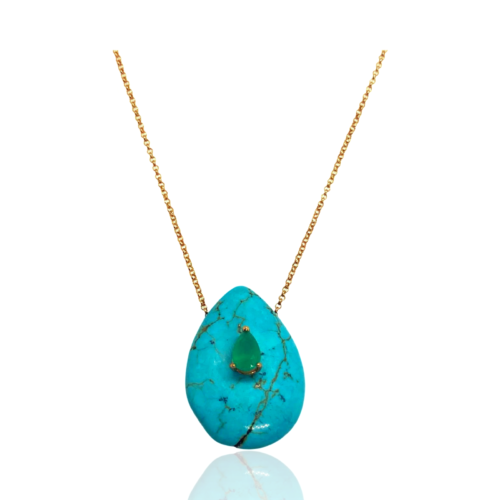 Colar Nova Era 129876 Esmeralda fusion