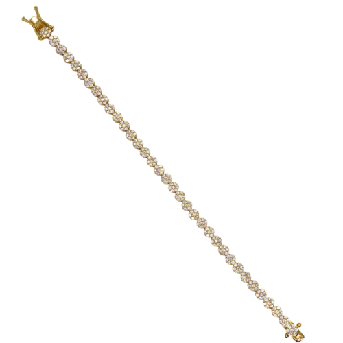 Pulseira Riviera Flowers 130318 Ouro (15cm)