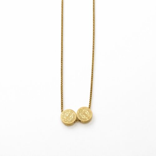 Escapulário Eclesiaste 133387 (Aço c/Ouro)