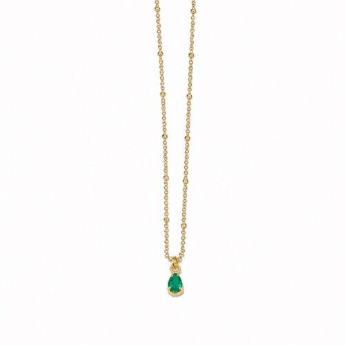 Colar Alice 132722 Ouro/Jade Esmeralda