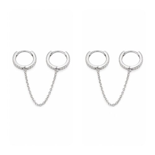 Ear Chain Argola Elos 132792 (Moissanite)