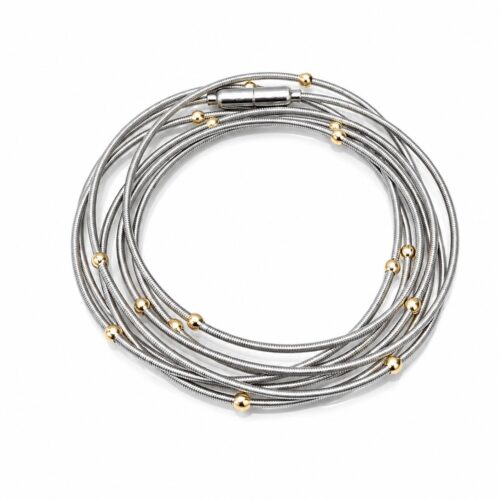 Pulseira Violão Bolinhas 129025 (Mix Ródio)