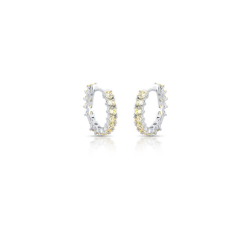 Argola Scarlet 133499 Ródio/ Fancy Yellow
